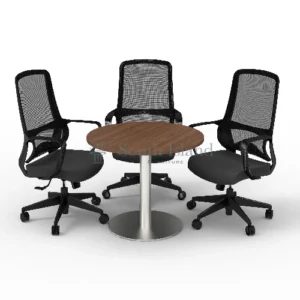 Drum Base – Chrome Discussion Table