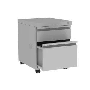 Steel Mobile Pedestal with Ball Bearing Slide 1 Drawer + 1 File SOU M182