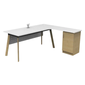 Executive AL Series L-Shape Table C/W Single Swing Door