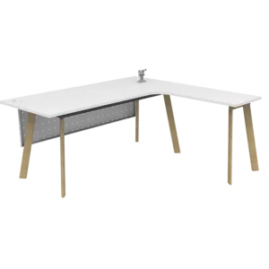 Executive AL Series L-Shape Table C/W AL Metal Leg