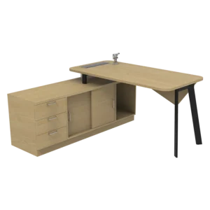 Manager AL Series Table C/W Side Cabinet Sliding Fixed Drawer