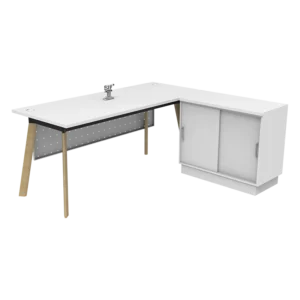 Executive AL Series Rectangular Table C/W Side Cabinet Sliding