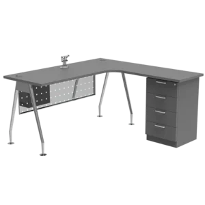 Manager Series L-Shape Table C/W 4D Fixed Drawer