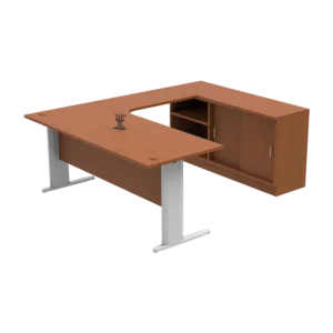 Manager J Series Table C/W Side Cabinet Sliding Fixed Drawer