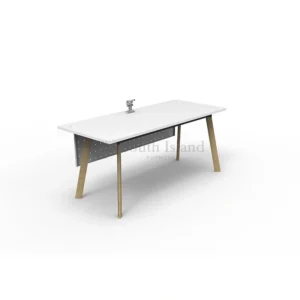 Executive Rectangular Table C/W AL Metal Leg Workstation