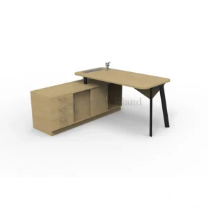 Manager Table C/W Side Cabinet Sliding Fixed Drawer Workstation