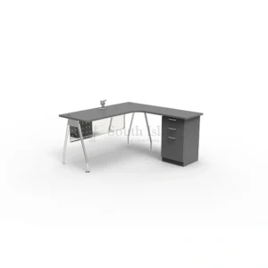 Executive L-Shape Table C/W 2D1F Fixed Drawer Workstation