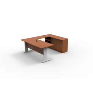 Manager Table C/W Side Cabinet Sliding Fixed Drawer Workstation