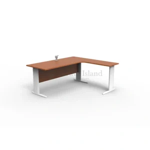 Executive L-Shape Table C/W J Metal Leg Workstation