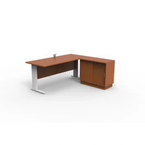 Executive Rectangular Table C/W Side Cabinet Sliding