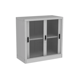 Half Height Cupboard with Glass Sliding Door & 1 Adjustable Shelf SOU M110