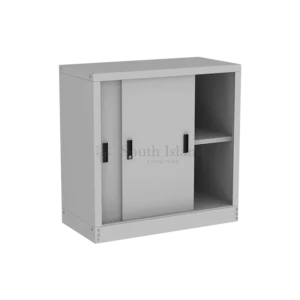 Half Height Cupboard with Steel Sliding Door & 1 Adjustable Shelf SOU M111