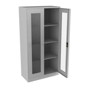 Full Height Cupboard with Glass Swinging Door CW 3 Adjustable Shelves SOU M118GS