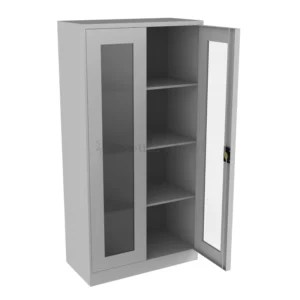 Full Height Cupboard with Glass Swinging Door CW 3 Adjustable Shelves SOU M118GS