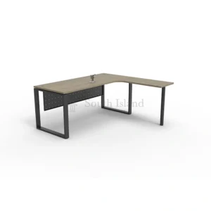 Executive L-Shape Table C/W SQ+ Hollow Metal Workstation