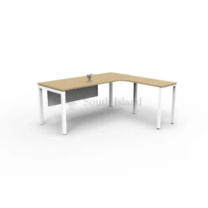 Executive L-Shape Table C/W U Metal Workstation