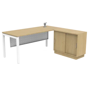 Executive U Series Rectangular Table C/W Side Cabinet Sliding
