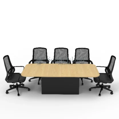 Custom Oval Shape Conference Table with Box Base